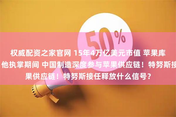 权威配资之家官网 15年4万亿美元市值 苹果库克时代即将谢幕：他执掌期间 中国制造深度参与苹果供应链！特努斯接任释放什么信号？