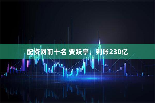 配资网前十名 贾跃亭，到账230亿